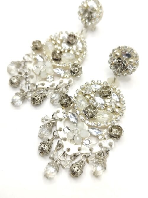 Pendientes Helena de novia nácar