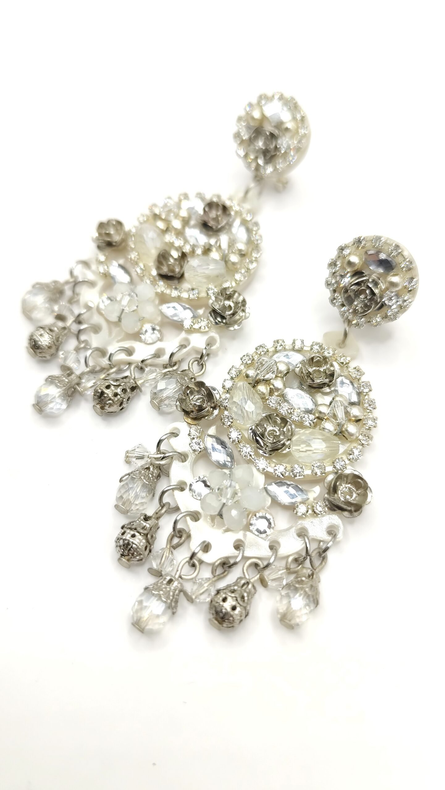 Pendientes Helena de novia nácar