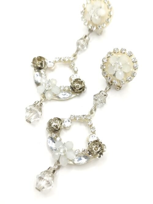 Pendientes Estela en Gota con Flores