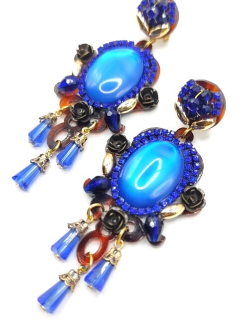 Pendientes Amalia de Flamenca Azul