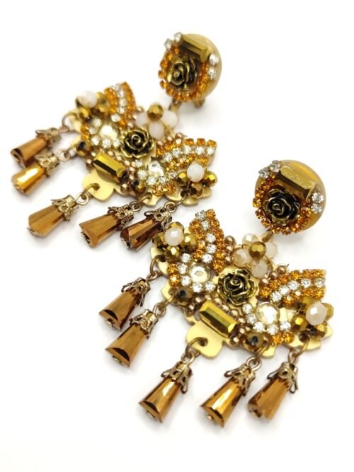 Pendientes Julieta flores y cristal