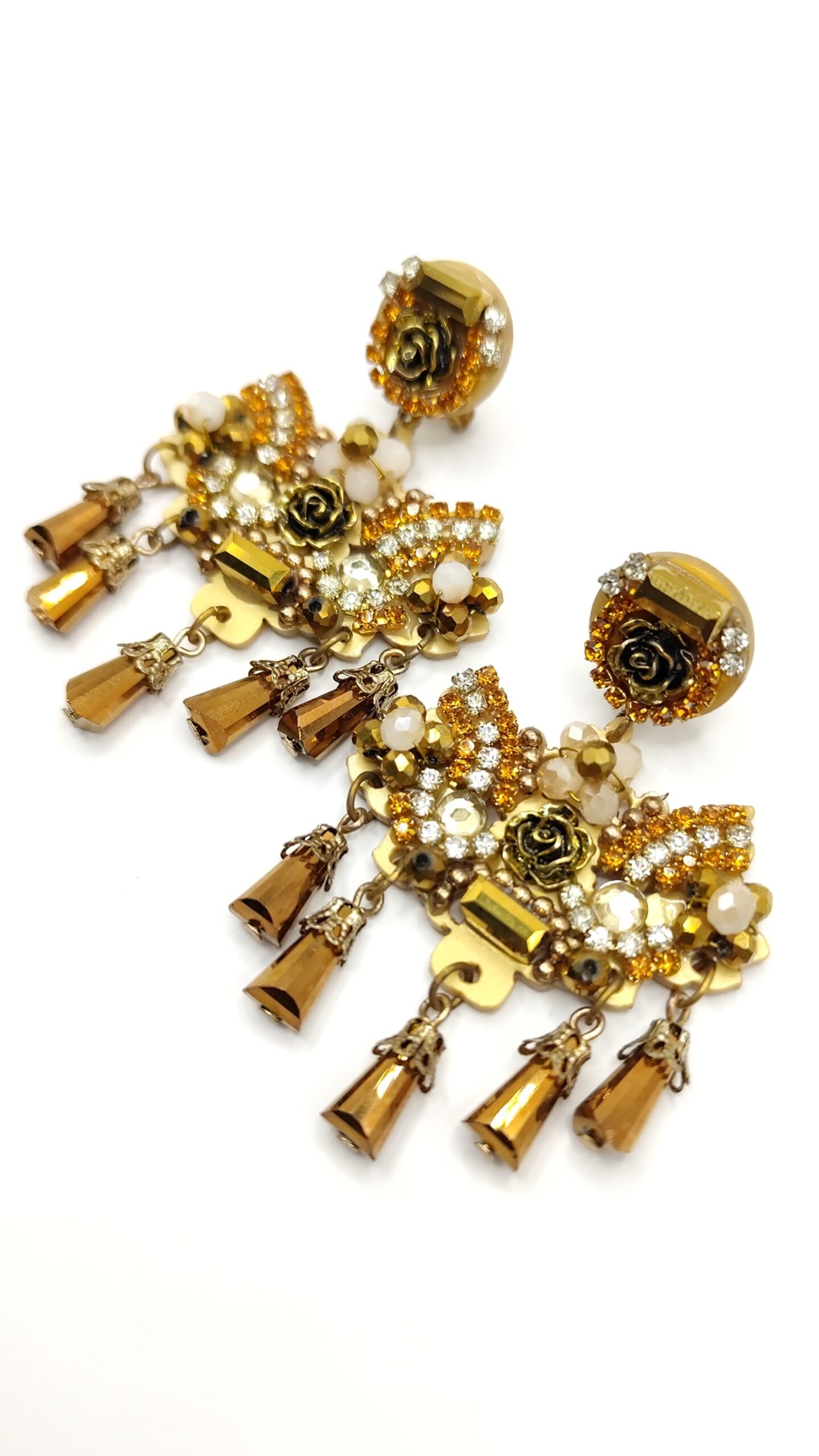 Pendientes Julieta flores y cristal