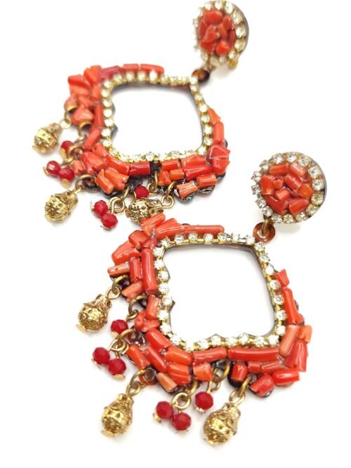 Pendientes Carmela con Coral