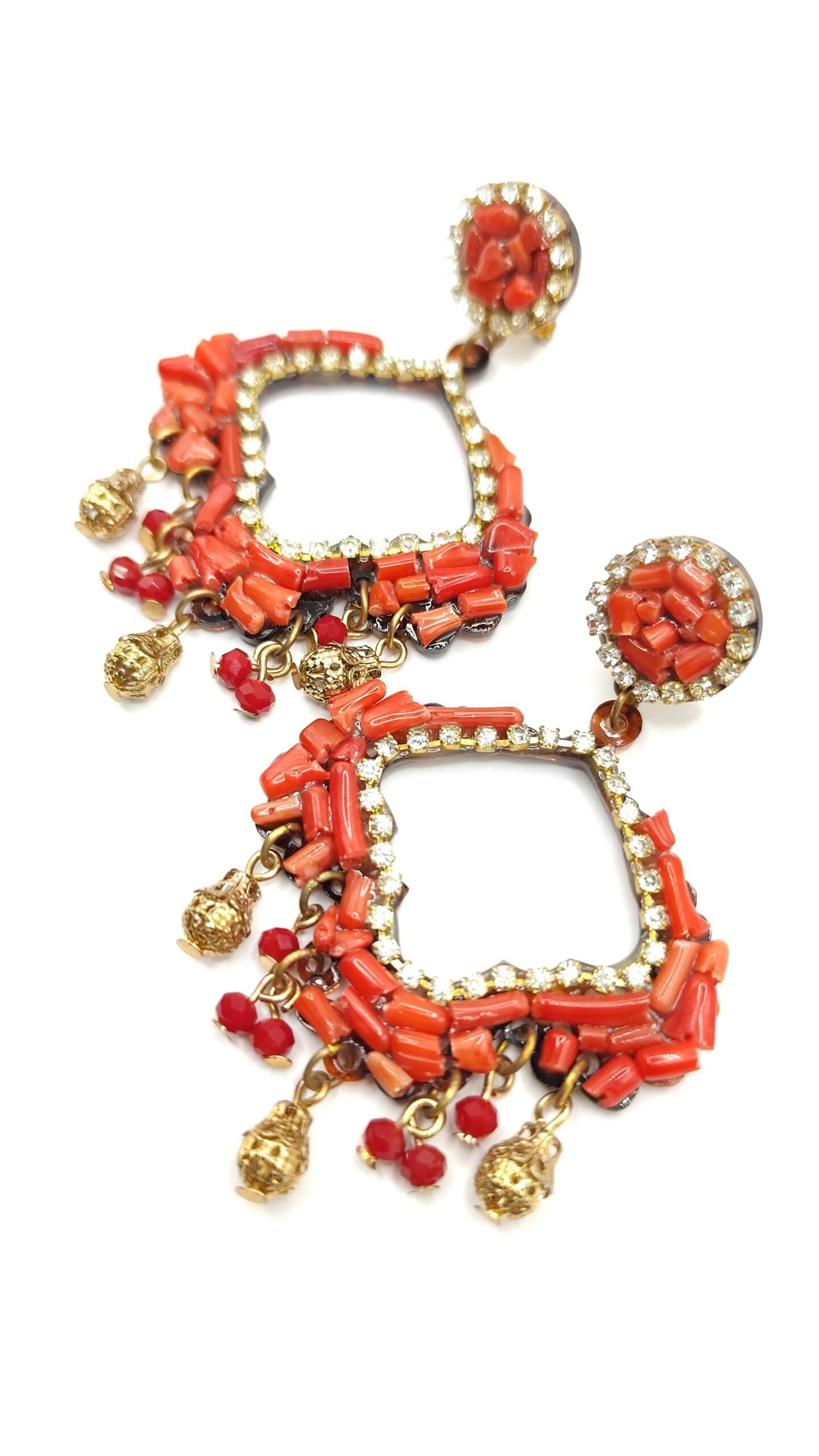 Pendientes Carmela con Coral