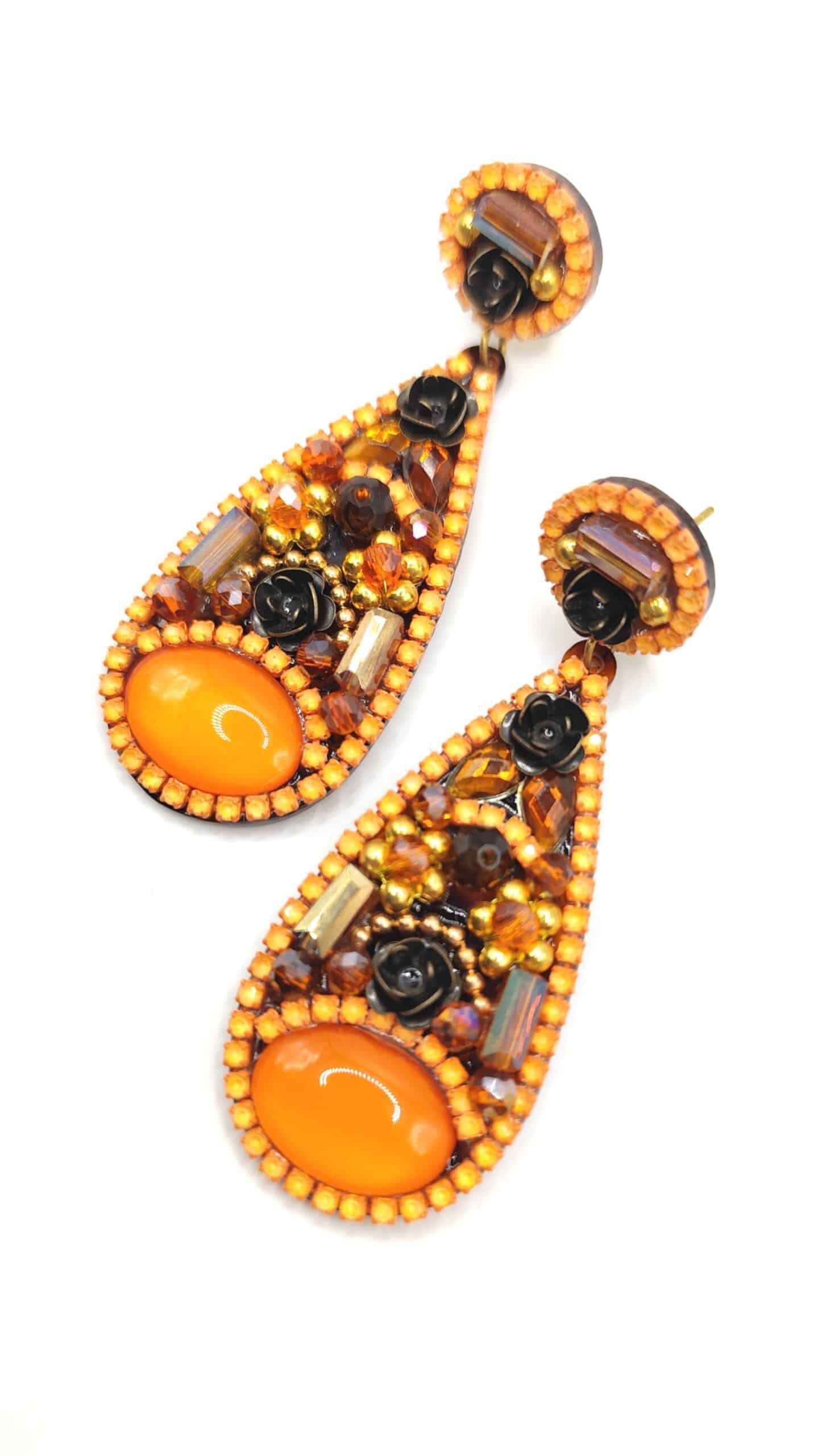 Pendientes de Fiesta Amparo Naranja