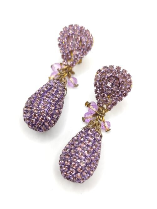 Pendientes de Fiesta Candelaria Malva