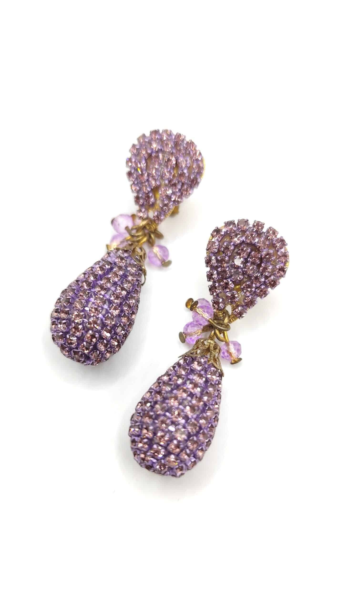 Pendientes de Fiesta Candelaria Malva