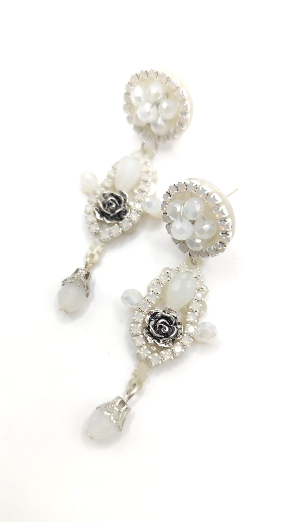 Pendientes de Novia Blanca