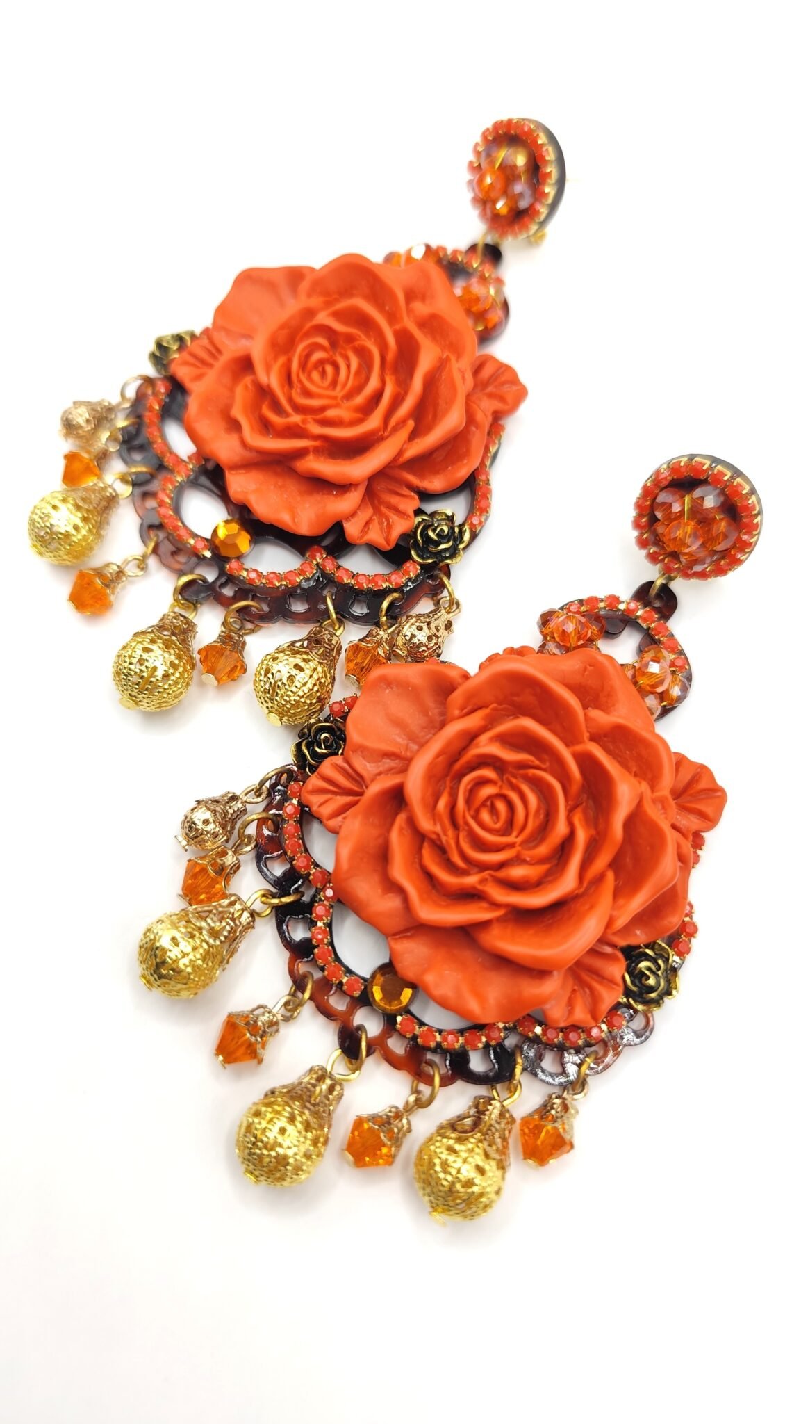 Pendientes Flamenca Lara Naranja